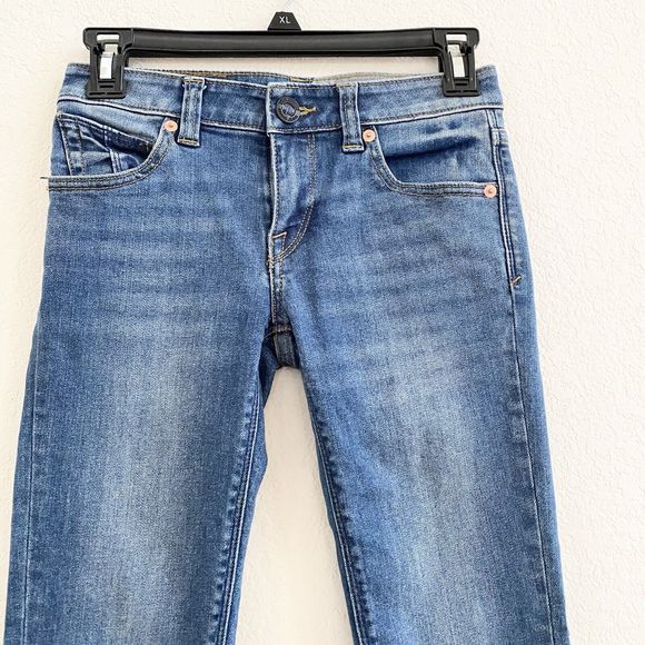 Volcom Solver Jeans Modern Fit Tapered Leg Mens Size 24 Stretch Blue Denim - Picture 2 of 11